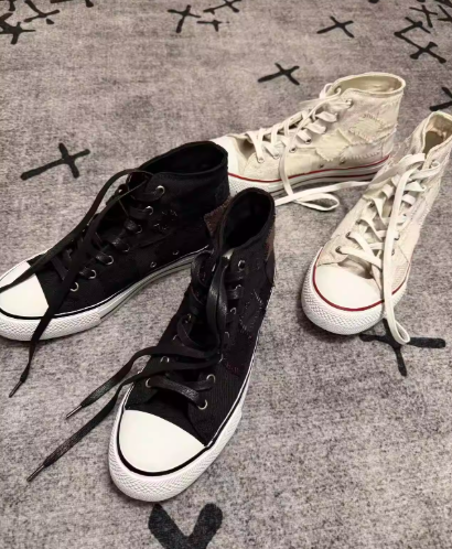 High quality patched cloth shoes