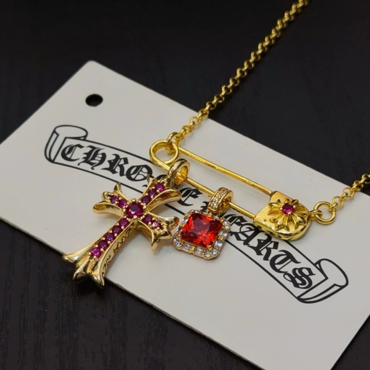 High quality Kroos Heart Quality Pin Key Cross High Necklace