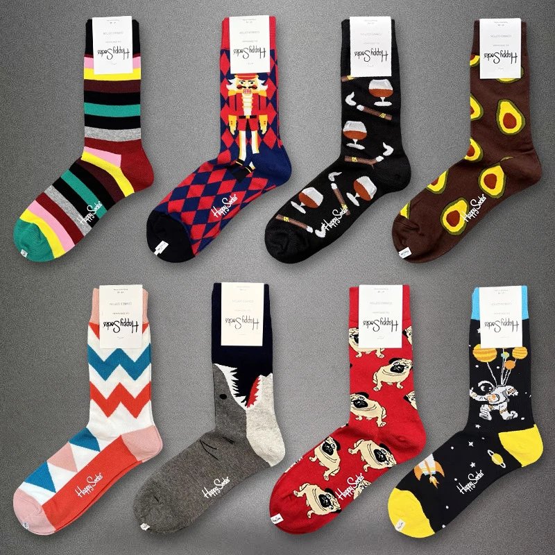 High quality graffiti red lip striped letter towel bottom socks