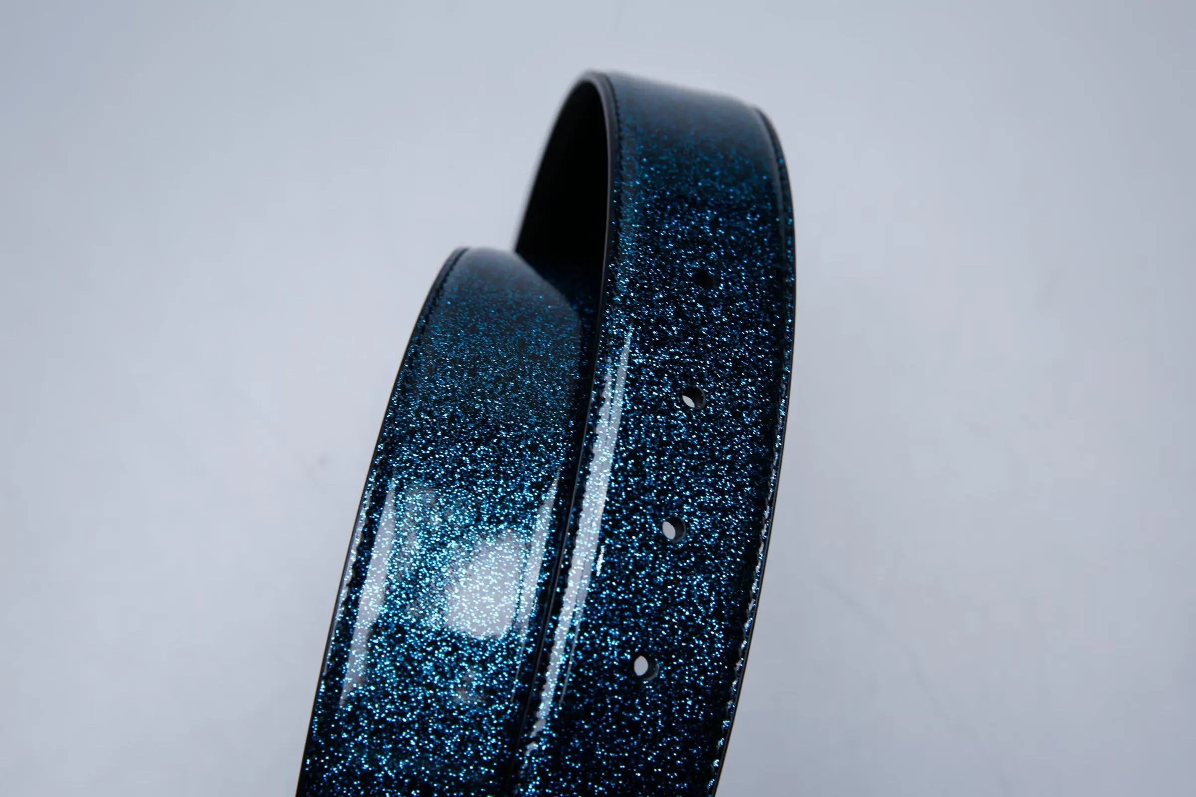 High quality circular ring day buckle starry sky leather cowhide belt