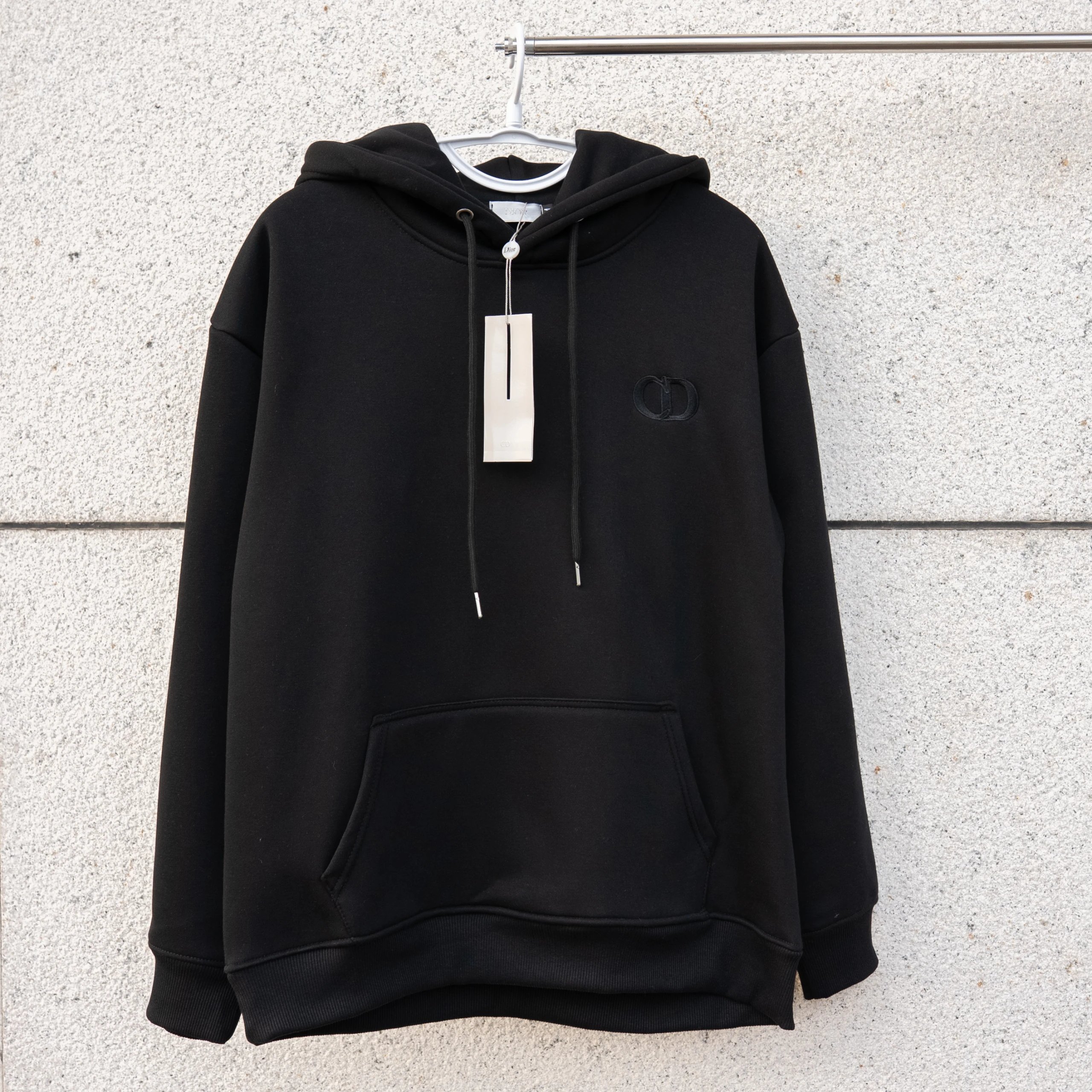 High quality embroidered letter simple round neck pullover hoodie