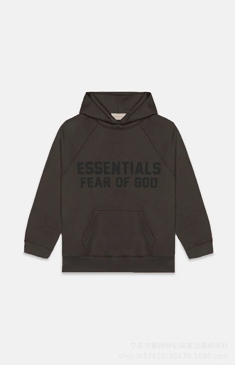 High quality letter flocking hooded sweatshirt made of flannel and flannel long pants