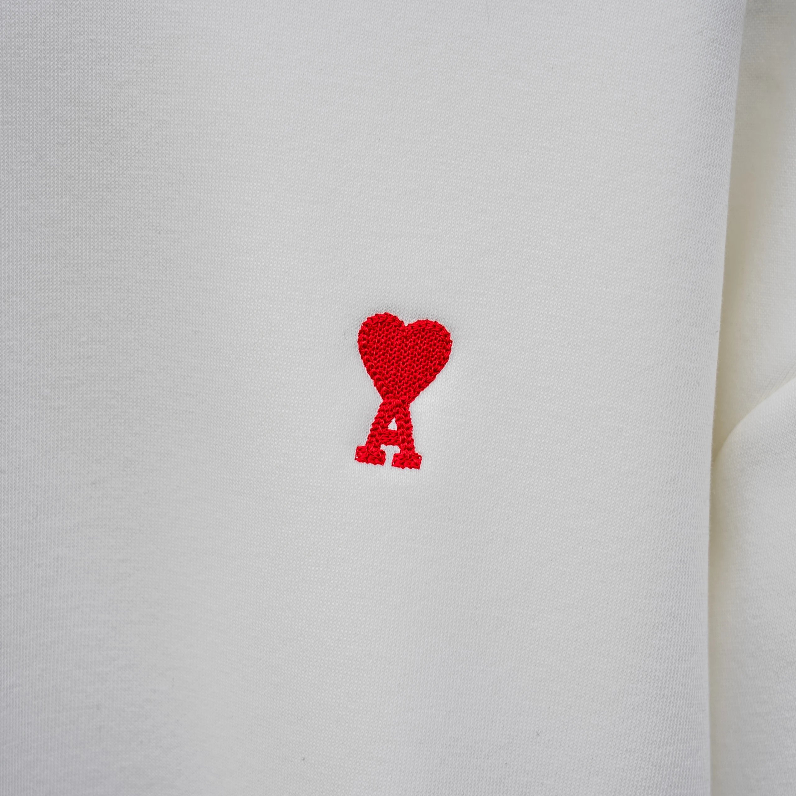 High quality small heart embroidered loose casual round neck hoodie
