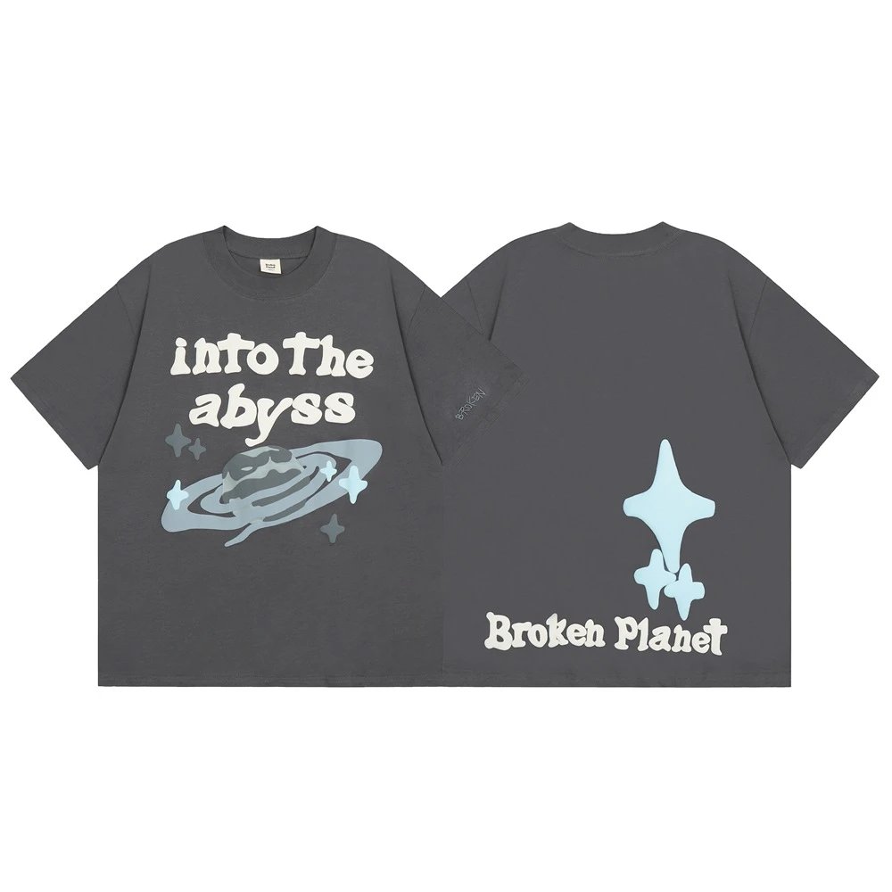 High quality printed round neck short sleeved shirt