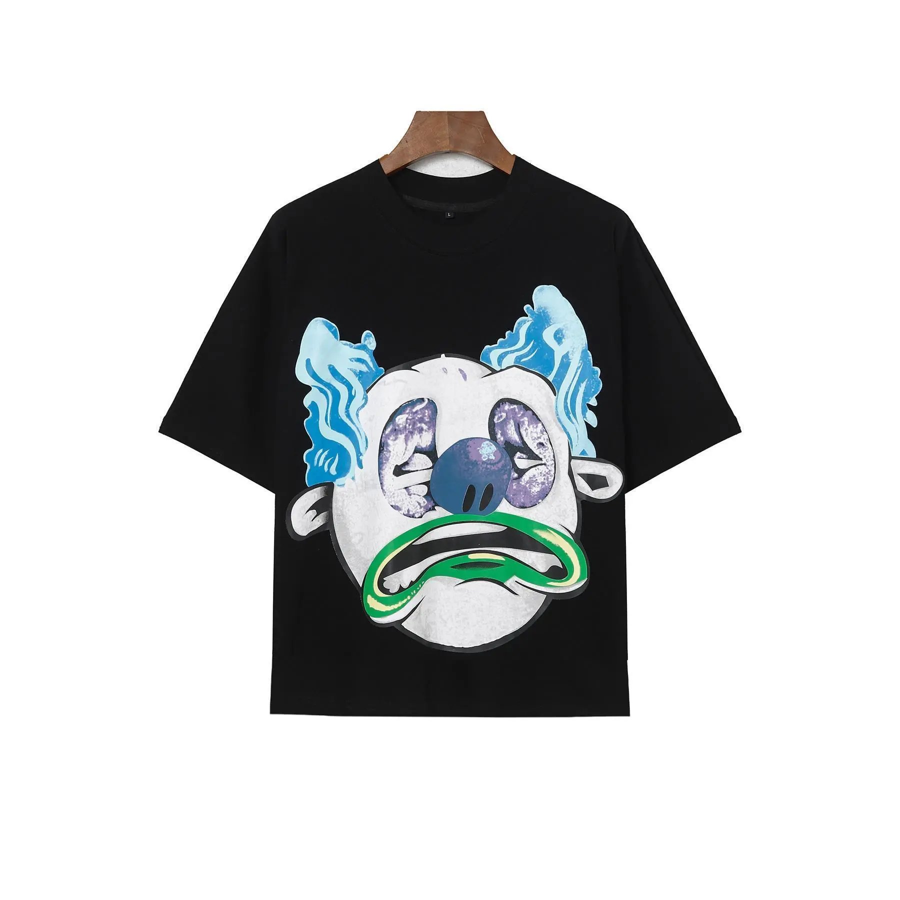 High quality trendy printed bat short sleeves