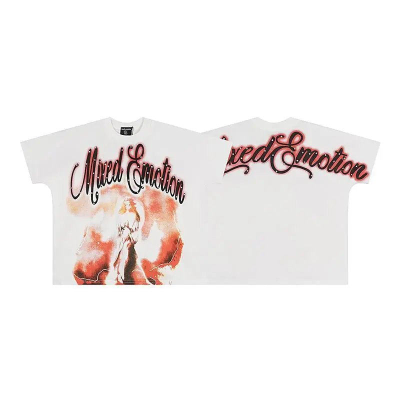 High quality trendy printed bat short sleeves