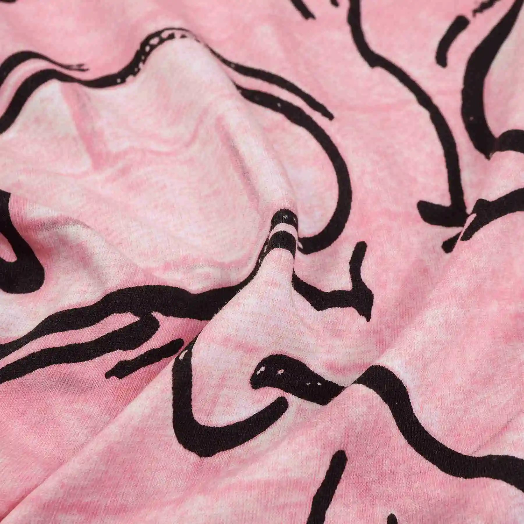 High quality trendy printed bat short sleeves