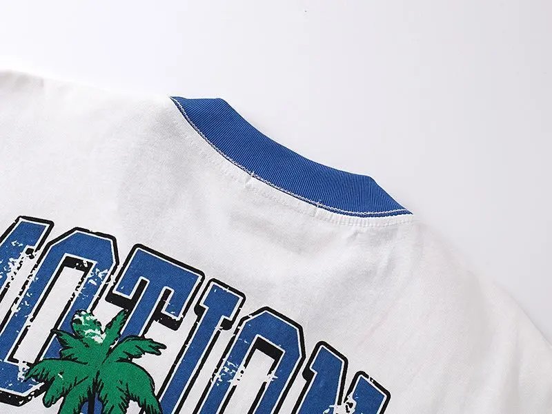 High quality trendy printed bat short sleeves