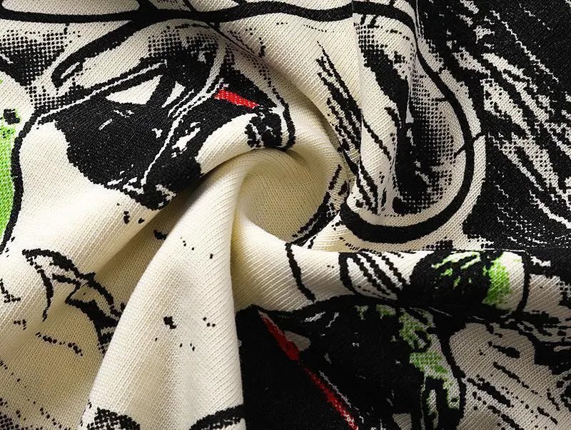 High quality trendy printed bat short sleeves