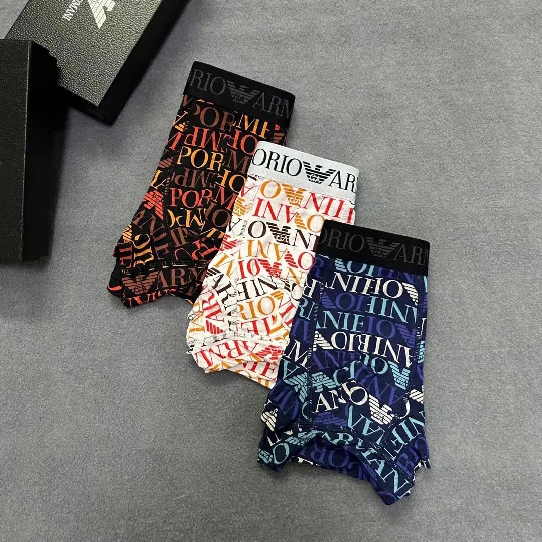 High quality men's underwear in a box of three, available in any color