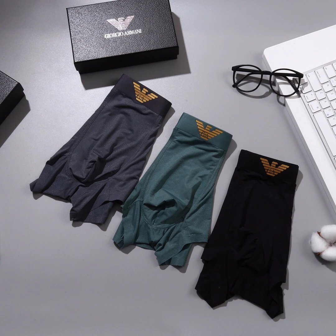 High quality men's underwear in a box of three, available in any color