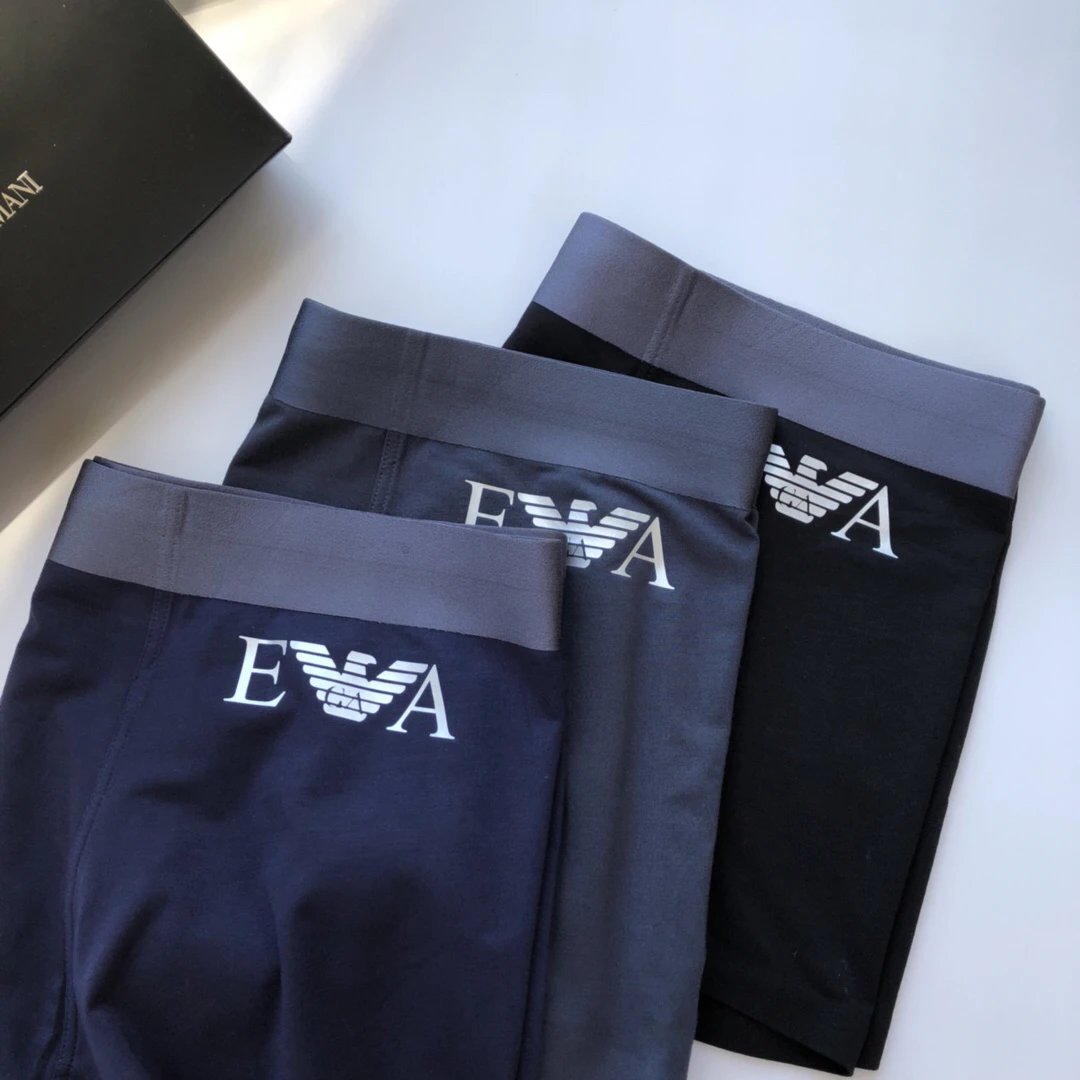 High quality men's underwear in a box of three, available in any color