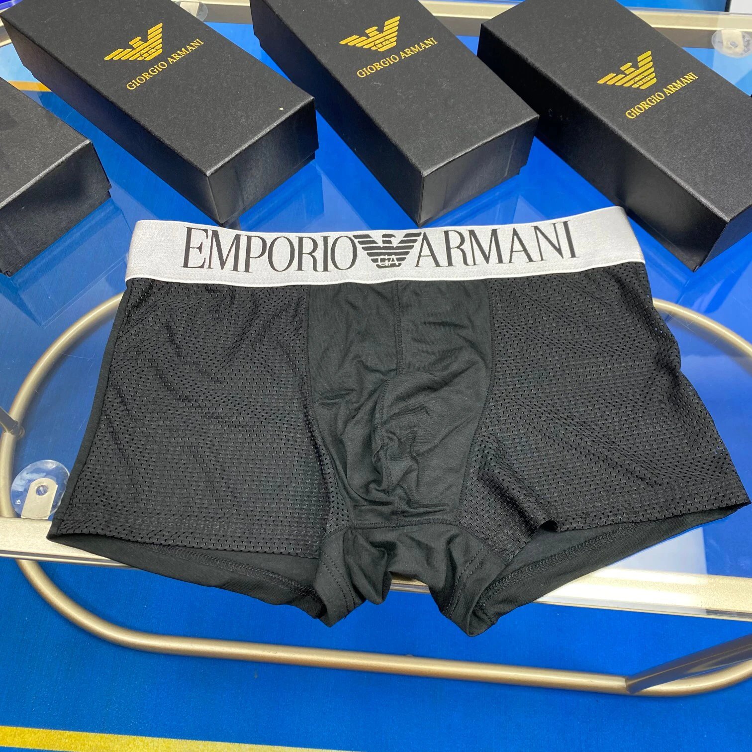 High quality men's underwear in a box of three, available in any color