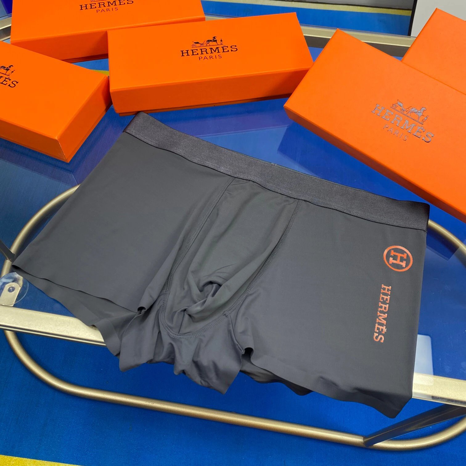 High quality men's underwear in a box of three, with a color selection of 12