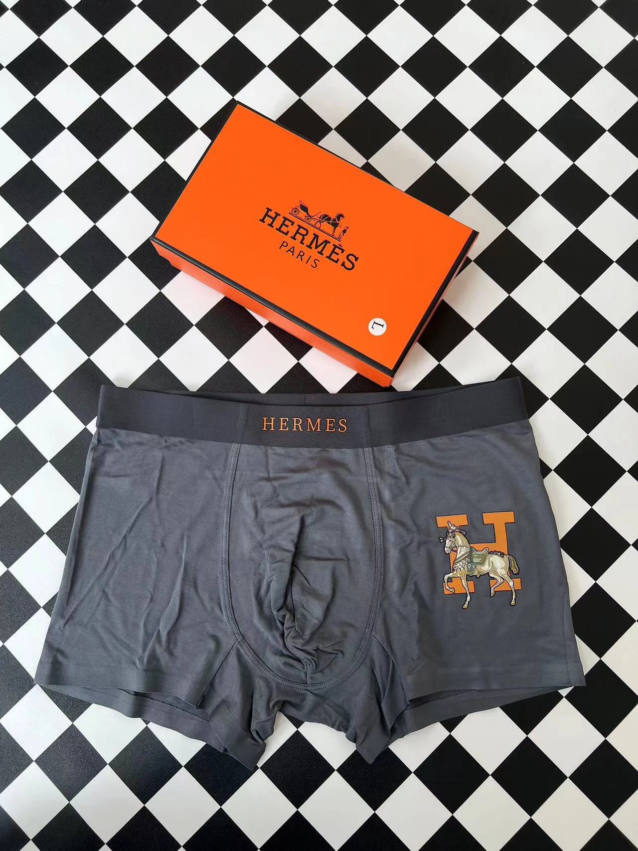 High quality men's underwear in a box of three, with a color selection of 12