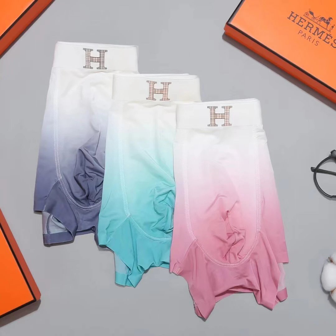 High quality men's underwear in a box of three, with a color selection of 12