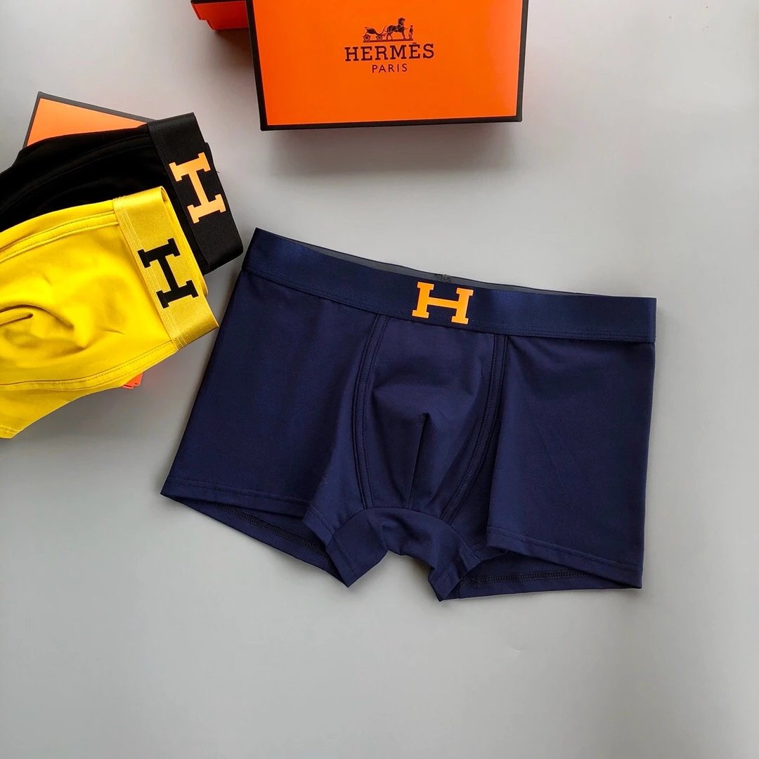 High quality men's underwear in a box of three, with a color selection of 12