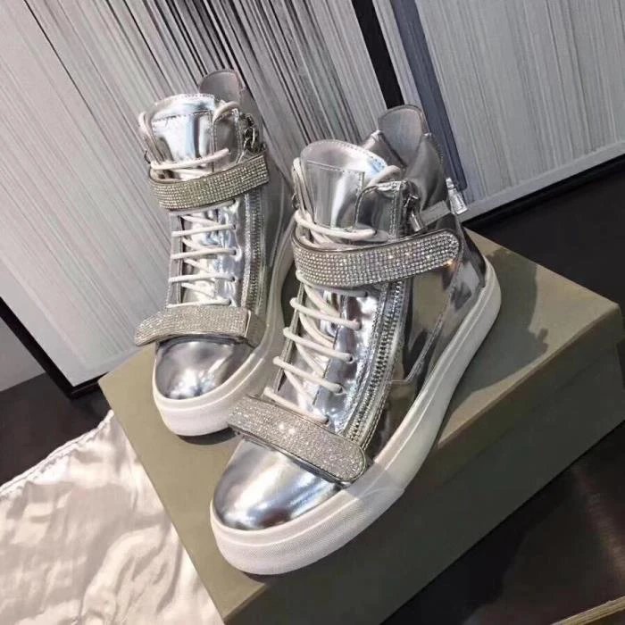 Black genuine leather, patent leather, high top zipper, metal double iron buckle, flat bottomed board shoes