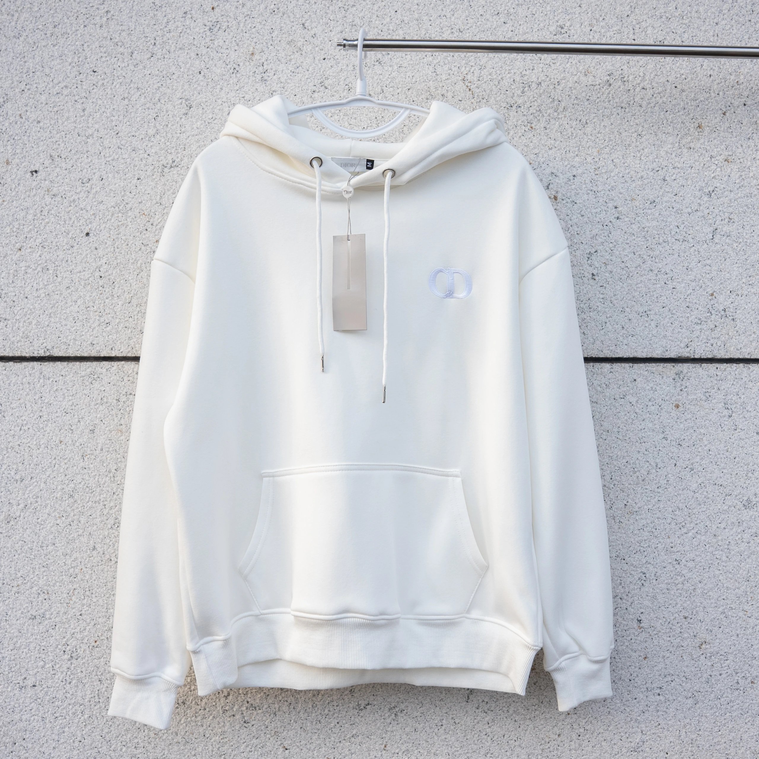 High quality embroidered letter simple round neck pullover hoodie