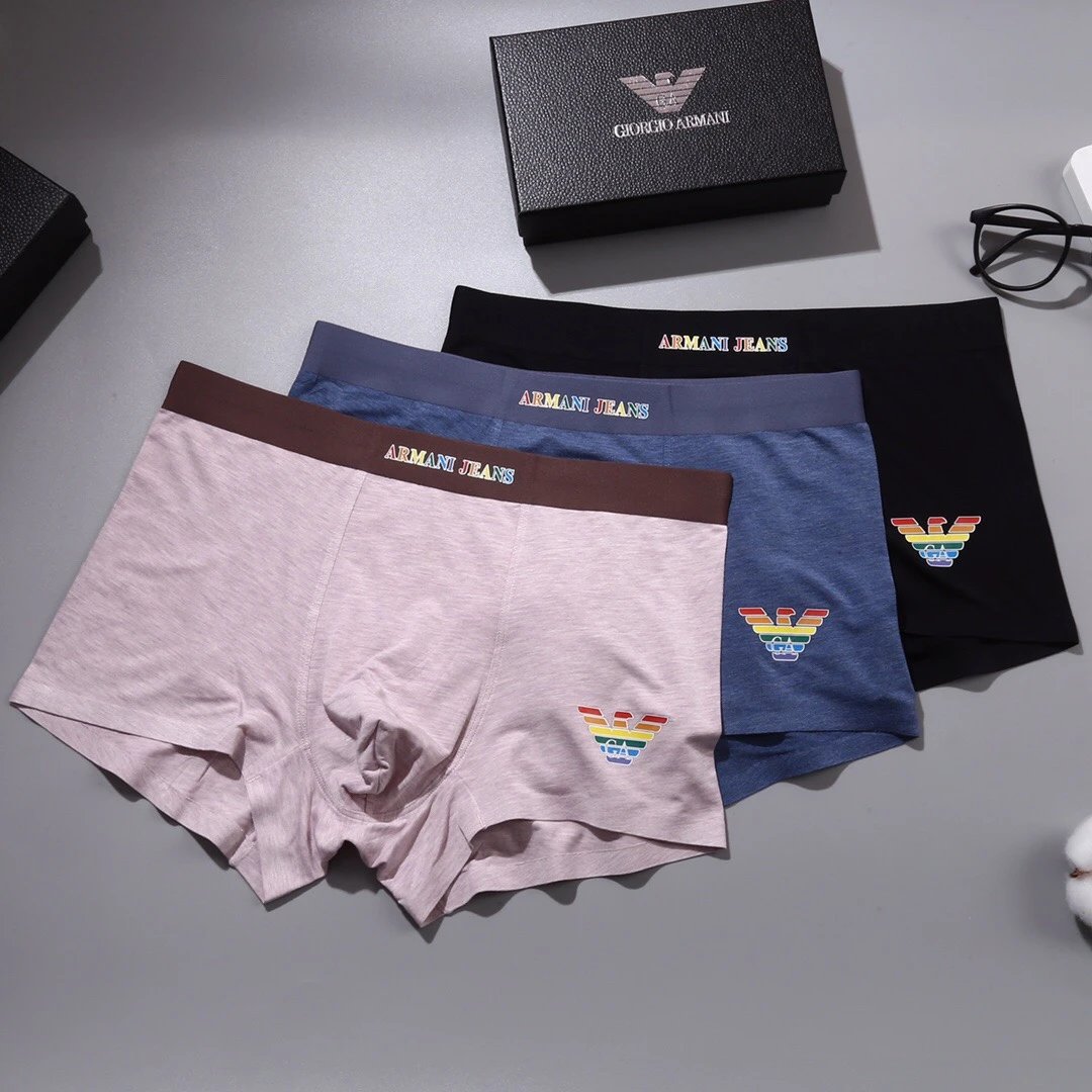High quality men's underwear in a box of three, available in any color