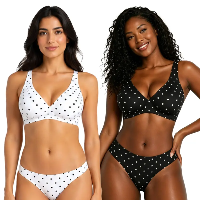 VRCOMFY Jelly Wireless Womens Comfortable Wireless Bras Push Up Bralettes Seamless Tshirts Bras Deep V Everyday Bras
