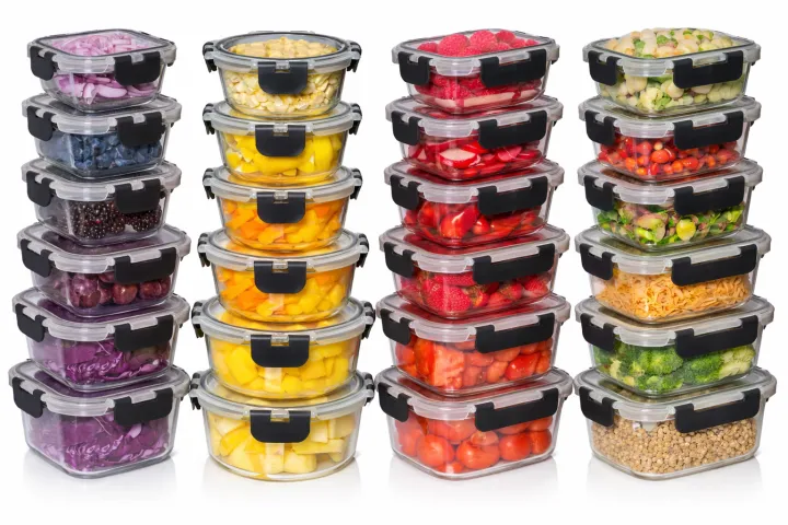 Spring Sale Glass Food Storage Containers Set 10-Pack BPA-Free & Leak-Proof Multicolor Kitchen Utensils for Meal Prep, Microwave, Oven, Freezer, Dishwasher Use Reusable Stackable Portable
