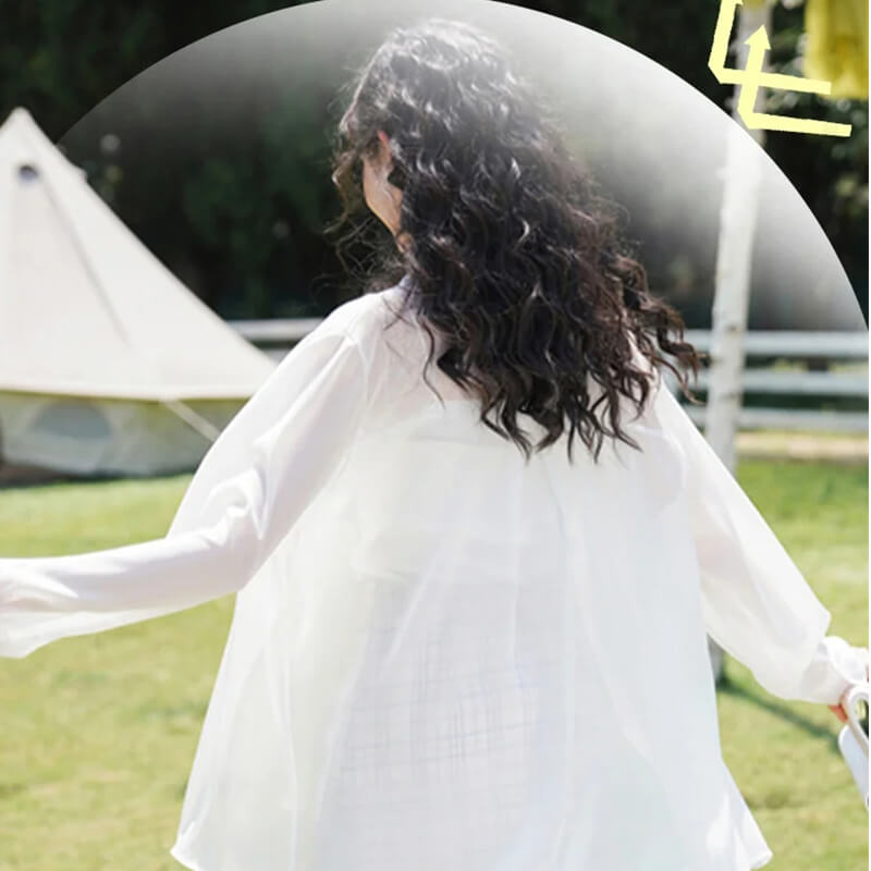 Durchsichtiges Mesh-Sonnenschutz-Shirt für Frauen