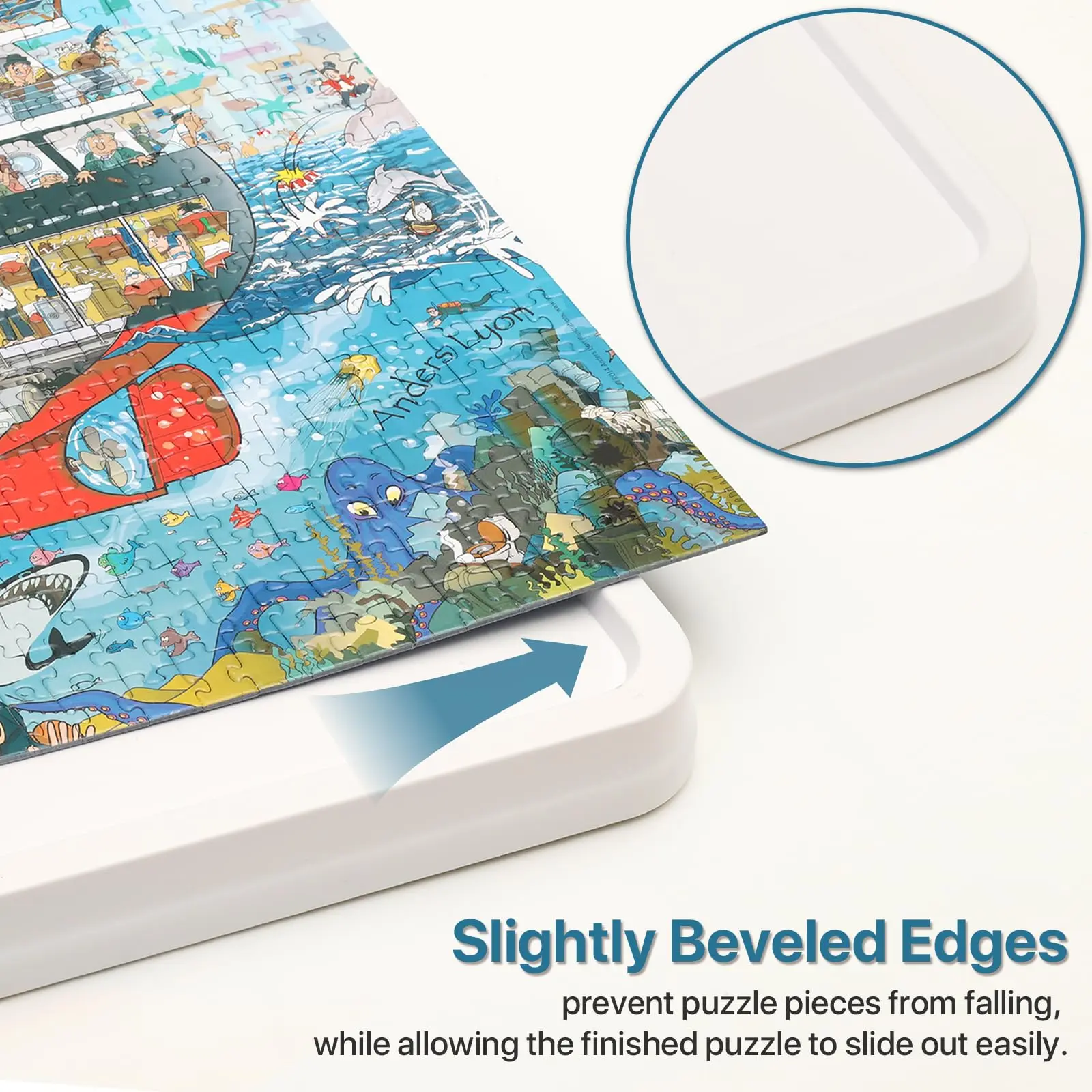 Playboda 1500 Pieces Rotating Plastic Puzzle Board with Drawers and Cover, Portable Jigsaw Puzzle Table for Adults, Lazy Susan Spinning Puzzle Boards (Patent Design) puzzle board Durable