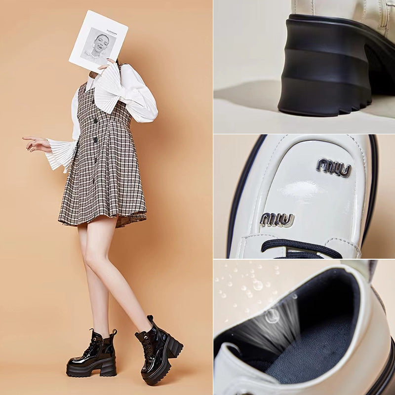 🔥Weihnachten Heißer Verkauf🎁Damenstiefel mit hohem Absatz und Reißverschluss aus Leder