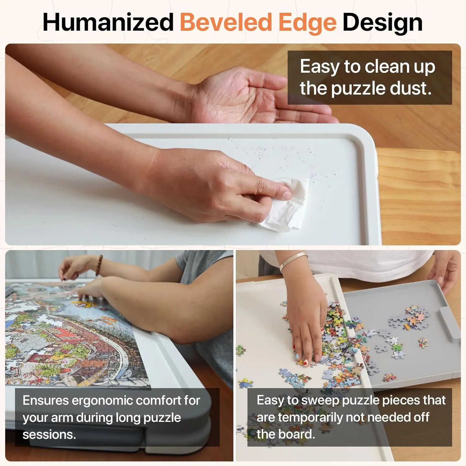 Playboda 1500 Pieces Rotating Plastic Puzzle Board with Drawers and Cover, Portable Jigsaw Puzzle Table for Adults, Lazy Susan Spinning Puzzle Boards (Patent Design) puzzle board Durable