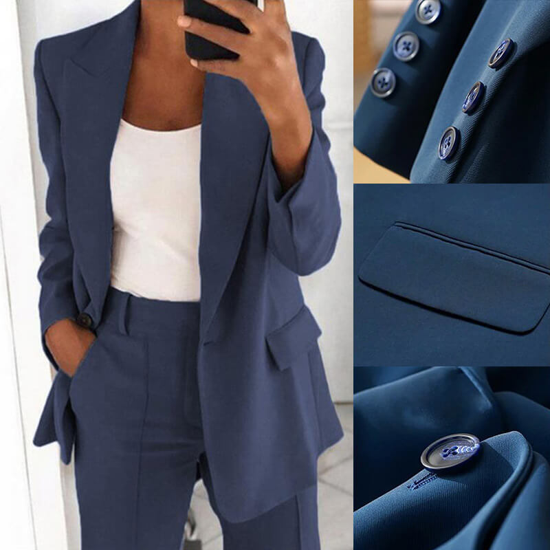 Reverskragen Schlanke Strickjacke Elegante Anzugjacke (50 % RABATT)