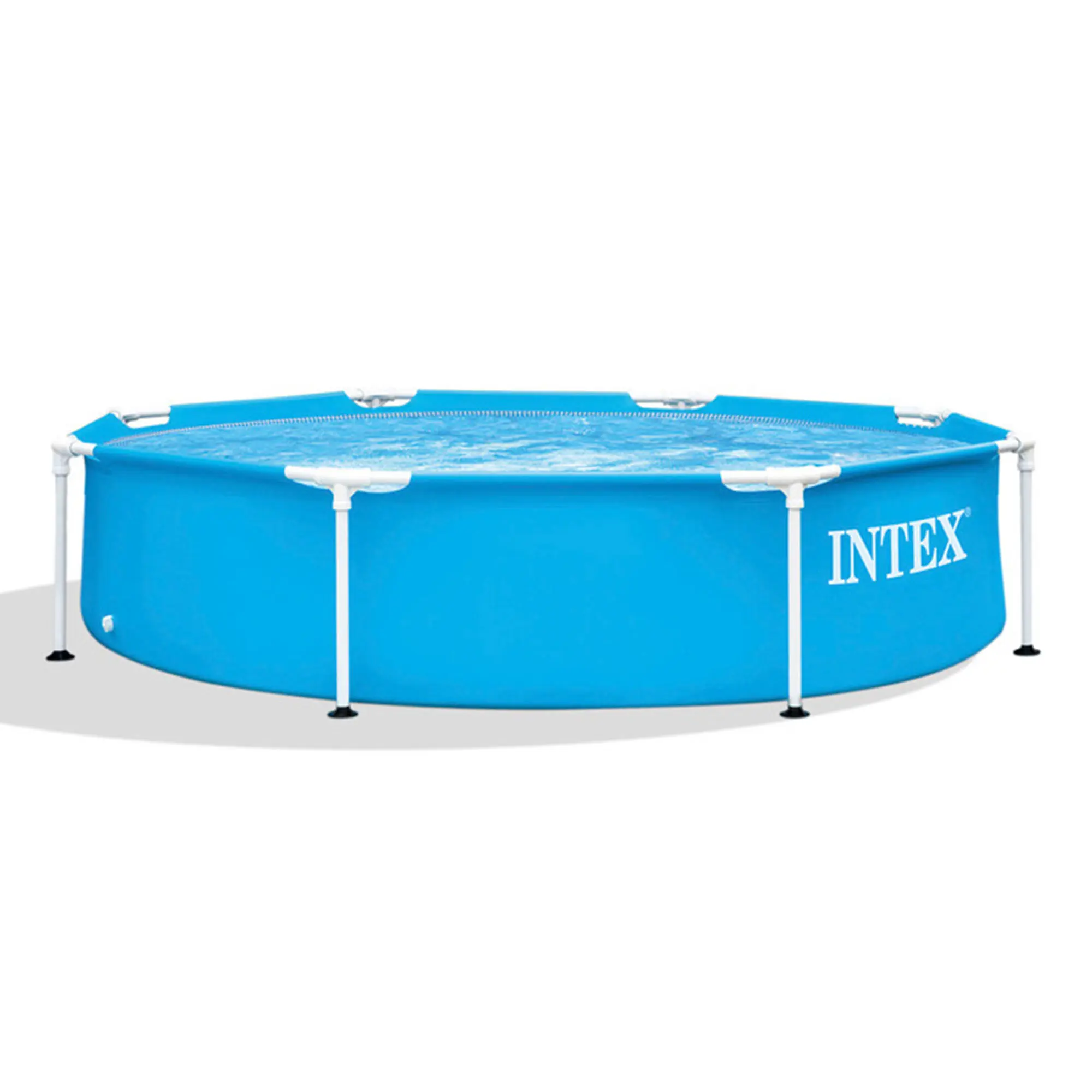 INTEX Round Metal Frame Above Ground Swimming Pool, Blue (POOL ONLY)