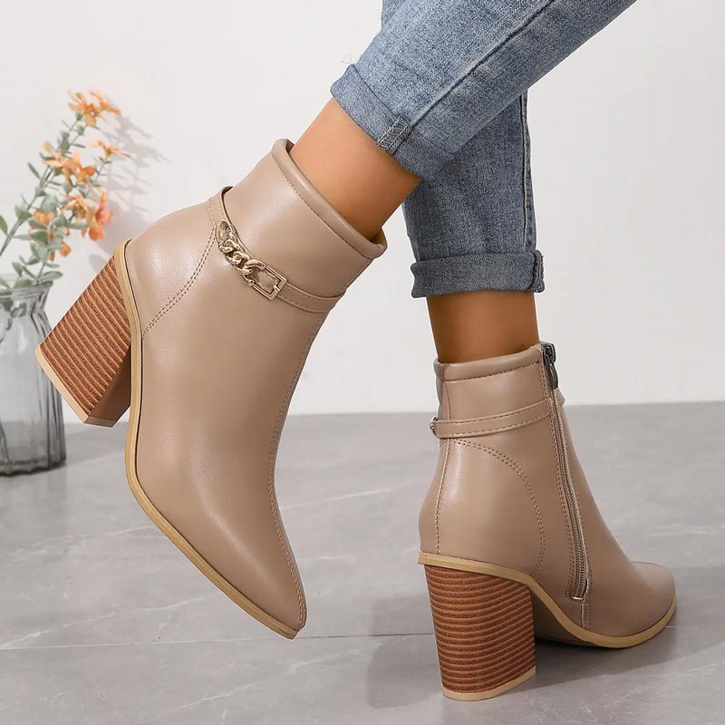 🎁Großes Geschenk! Damen spitz zulaufende Schuhe mit hohem Absatz und seitlichem Reißverschluss