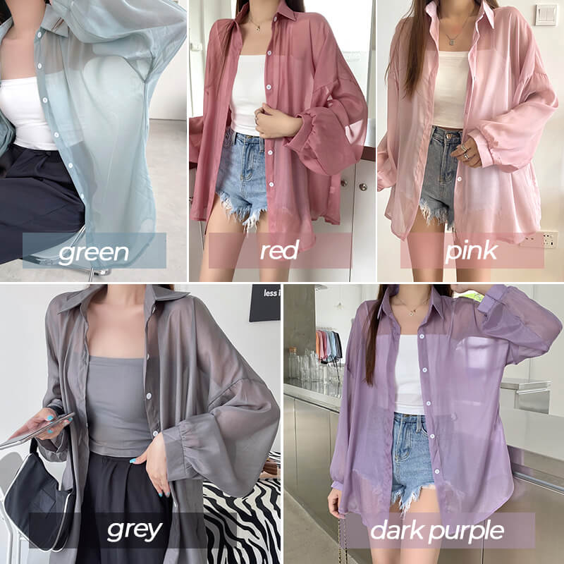 Durchsichtiges Mesh-Sonnenschutz-Shirt für Frauen