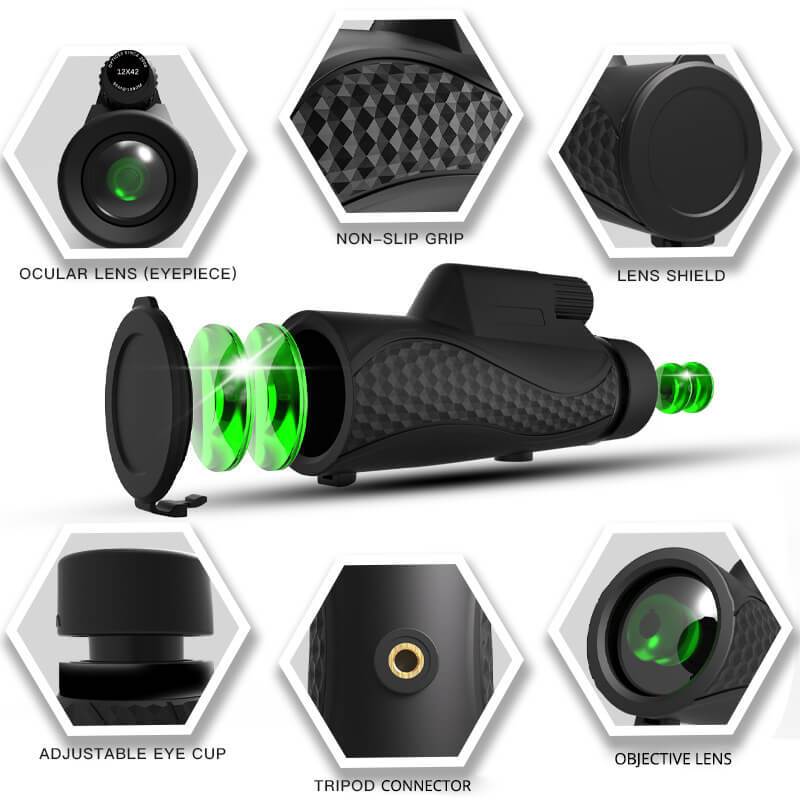 10X42 Nachtsicht-Monokular-Teleskop