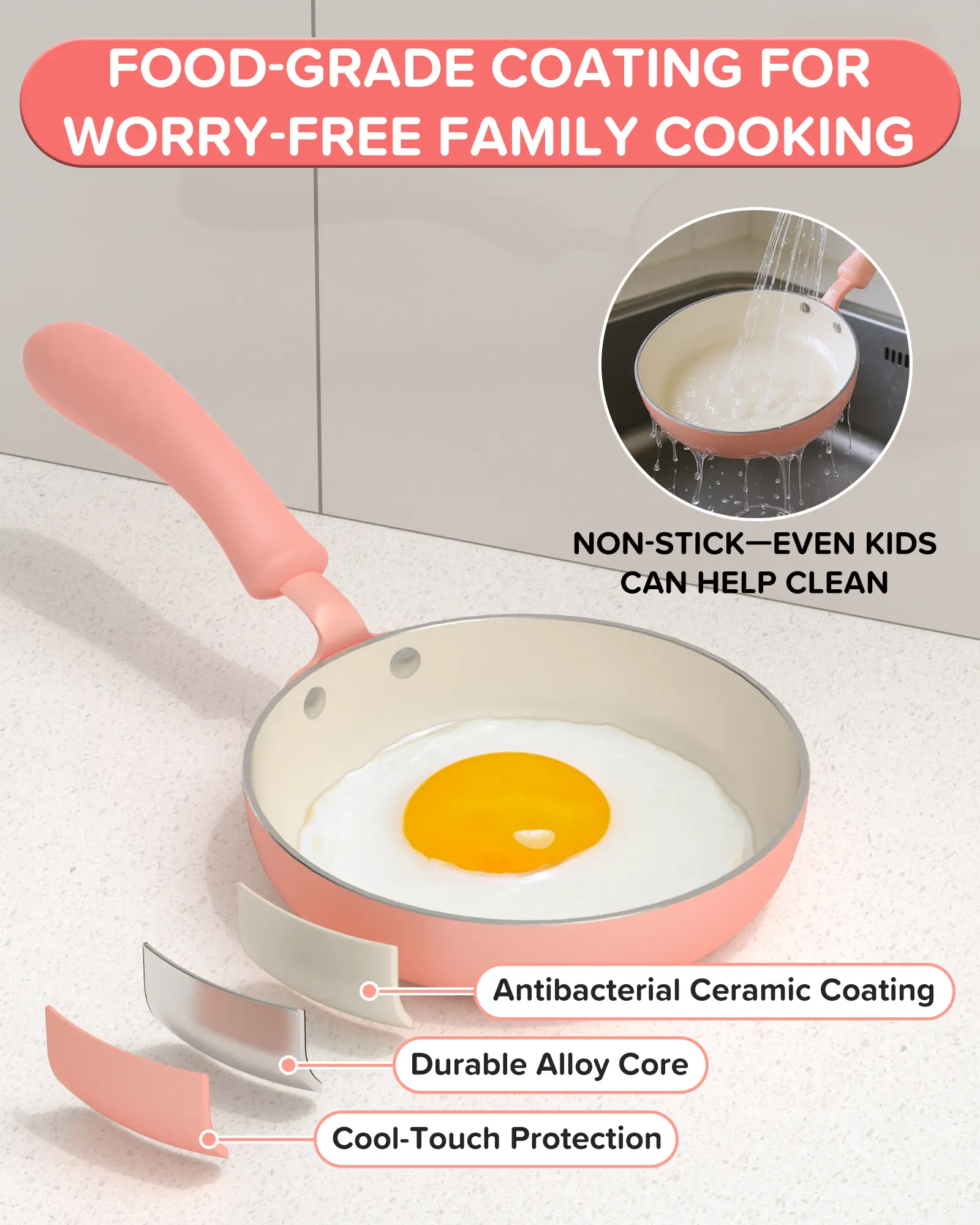 Kids Cooking Sets Real Pink Play Mini Kitchen, Safe Real Food Making Knife Set for Children 8-12 — Montessori Toy, Valentine’s Day Gift Ideas for Kids