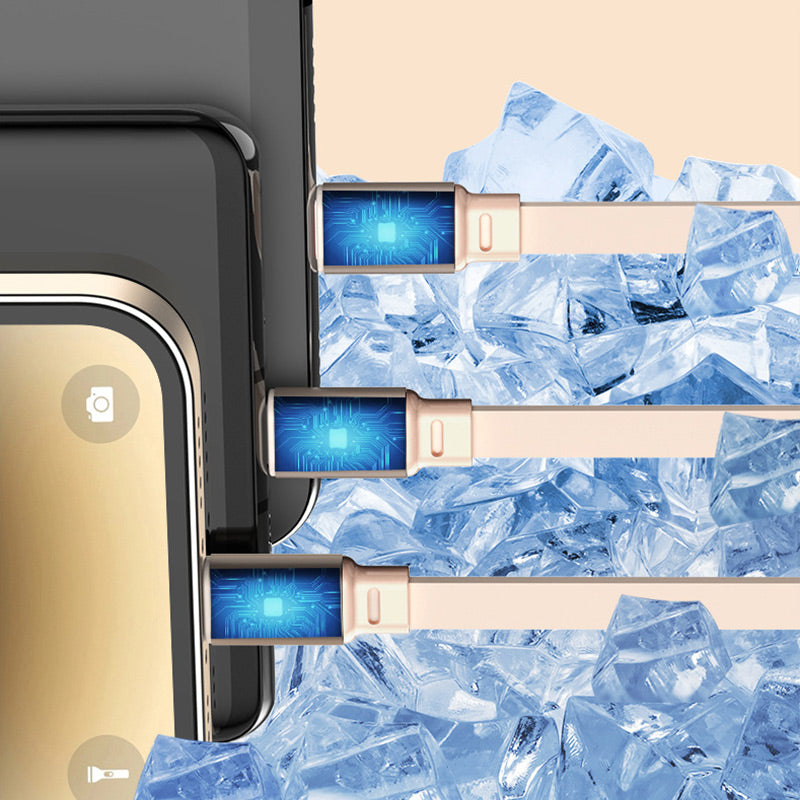 3-in-1-Kompaktes zusammenziehbares Schnellladekabel