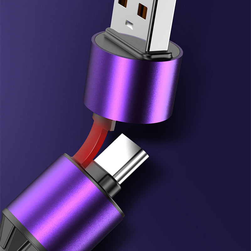 100W Schnellladung 4-in-1 Kabel Typ-C zu Lightning