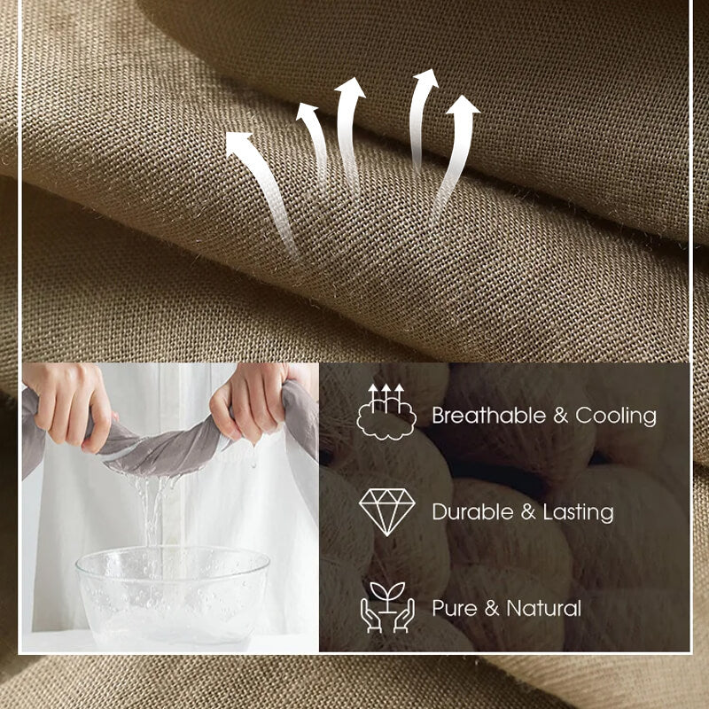 Lässiges Hemd mit dünnem Mantel aus Baumwolle und Leinen