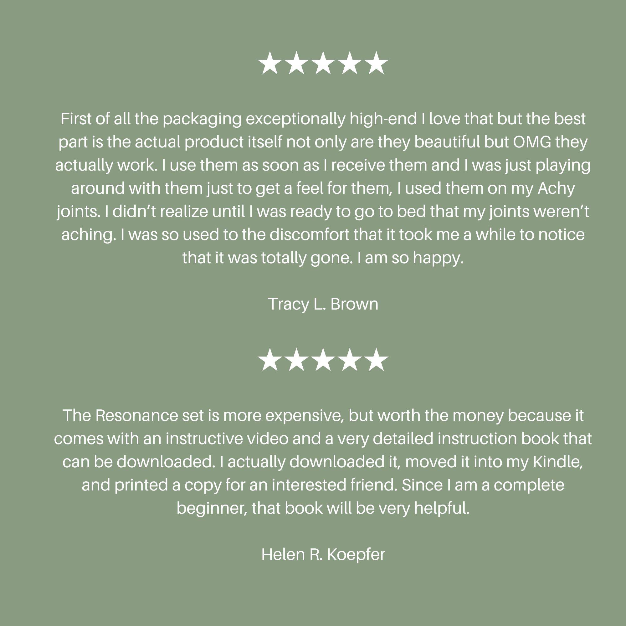 Resonance Sound Healing Tuning Fork Set &ndash; 128Hz, 136.1Hz, 256Hz, 384Hz with Activator &ndash; Sound Therapy for Stress Relief, Deep Relaxation & Chakra Balancing