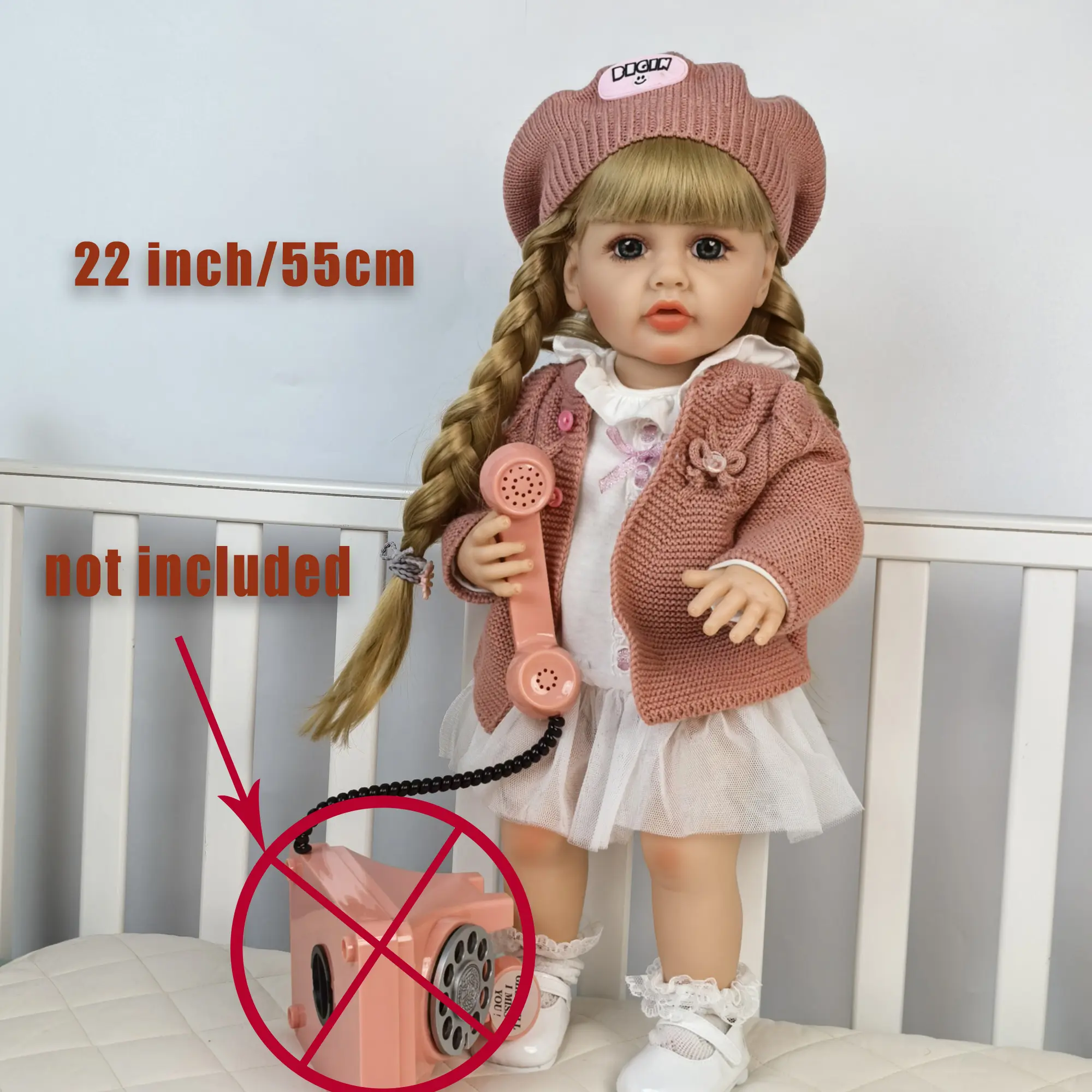 KEIUMI Reborn Baby Dolls- Birthday and Christmas Gift for Kids,22 inch Full Body Silicone Baby Girl-Betty