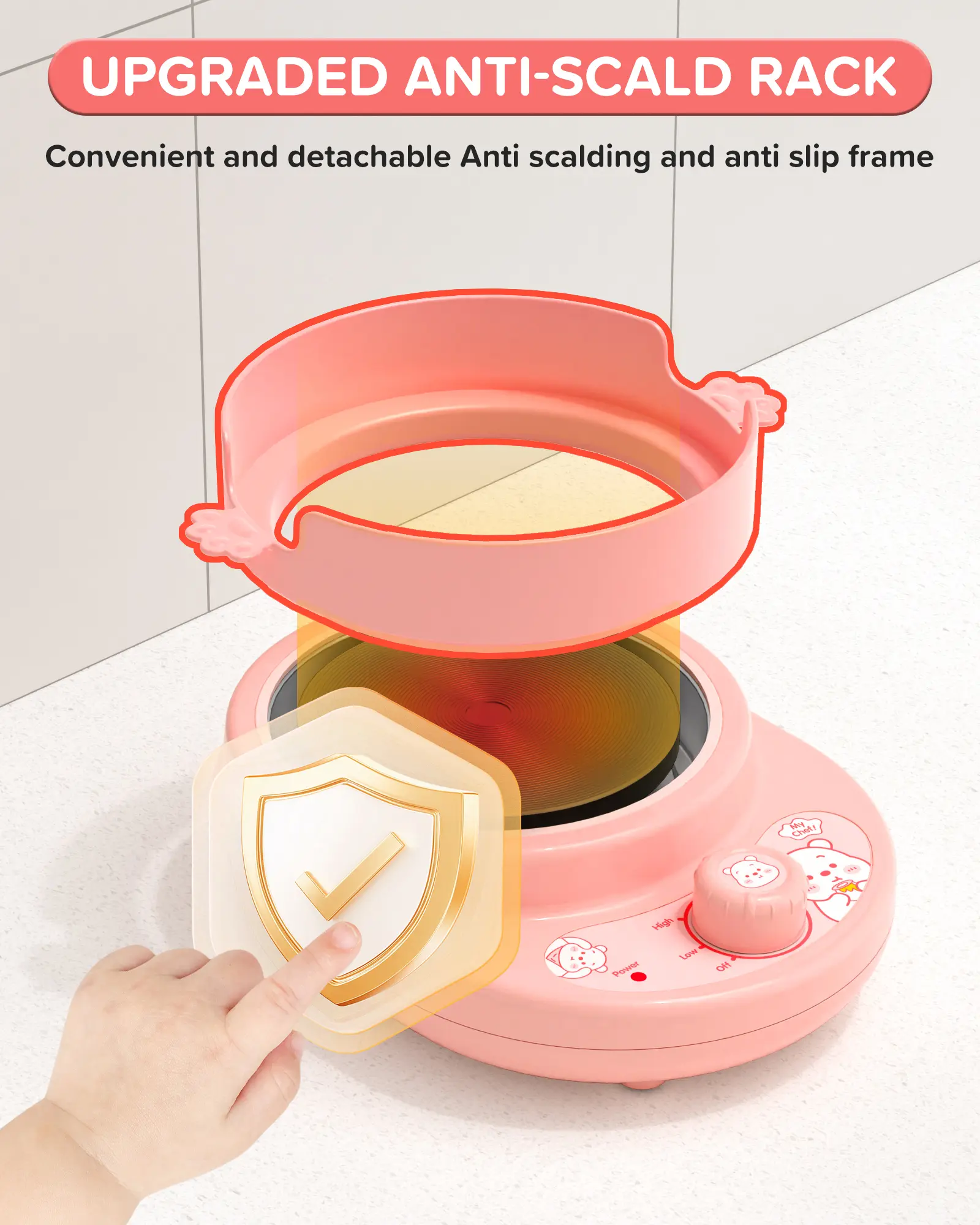 Kids Cooking Sets Real Pink Play Mini Kitchen, Safe Real Food Making Knife Set for Children 8-12 — Montessori Toy, Valentine’s Day Gift Ideas for Kids