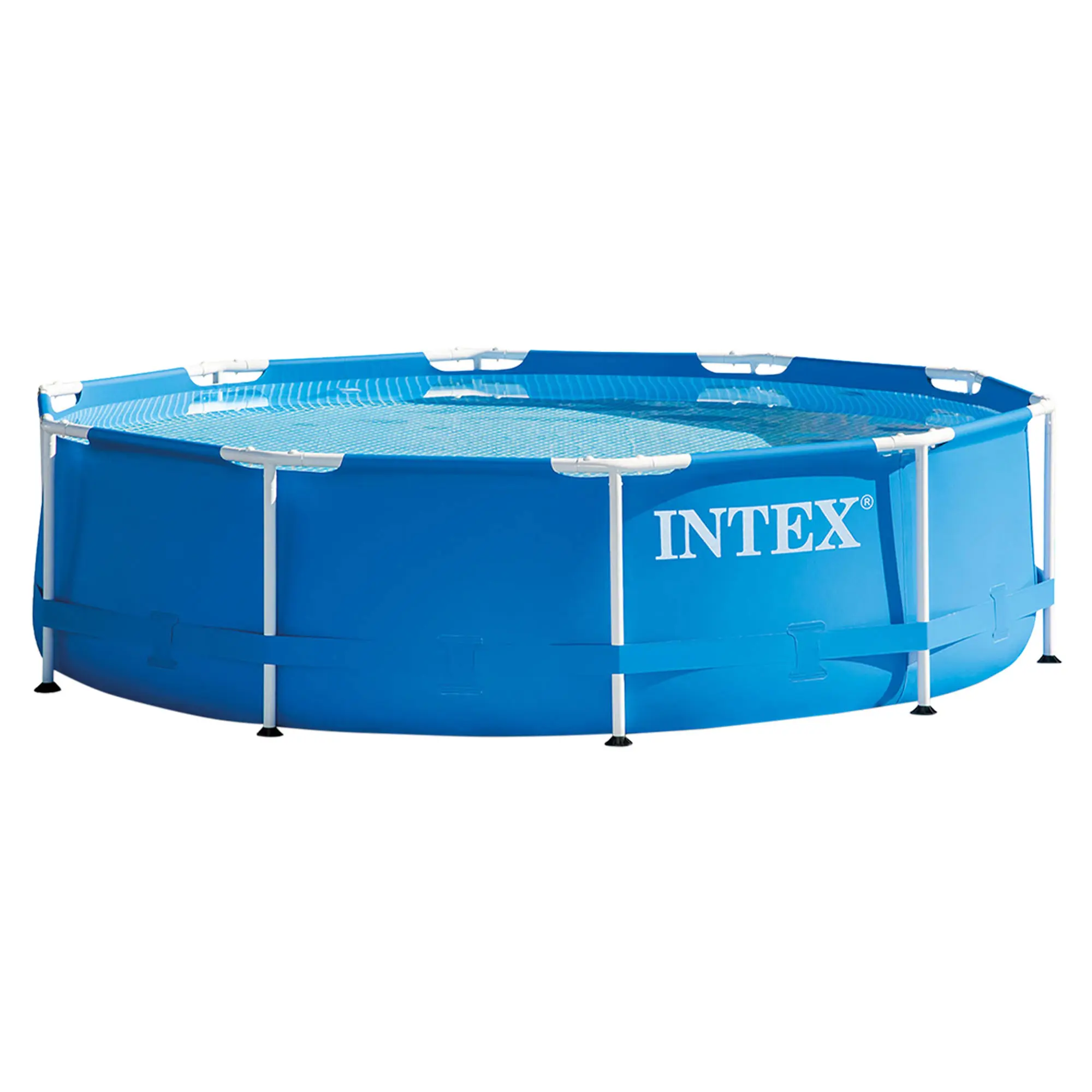 INTEX Round Metal Frame Above Ground Swimming Pool, Blue (POOL ONLY)