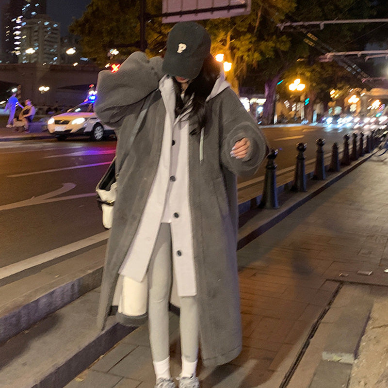 🔥✨HOT SALE🎅🎁Bestes Geschenk für sie 2-Layered Faux Lambswool Hooded Coat Jacket(42%OFF)