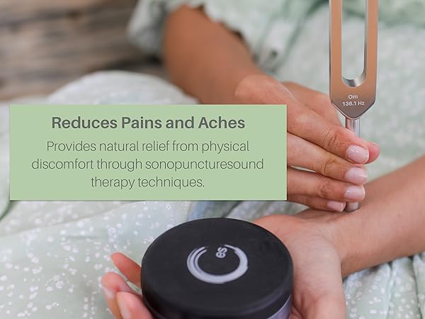 Resonance Sound Healing Tuning Fork Set &ndash; 128Hz, 136.1Hz, 256Hz, 384Hz with Activator &ndash; Sound Therapy for Stress Relief, Deep Relaxation & Chakra Balancing