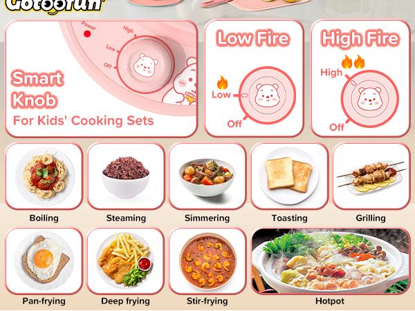 Kids Cooking Sets Real Pink Play Mini Kitchen, Safe Real Food Making Knife Set for Children 8-12 &mdash; Montessori Toy, Valentine&rsquo;s Day Gift Ideas for Kids