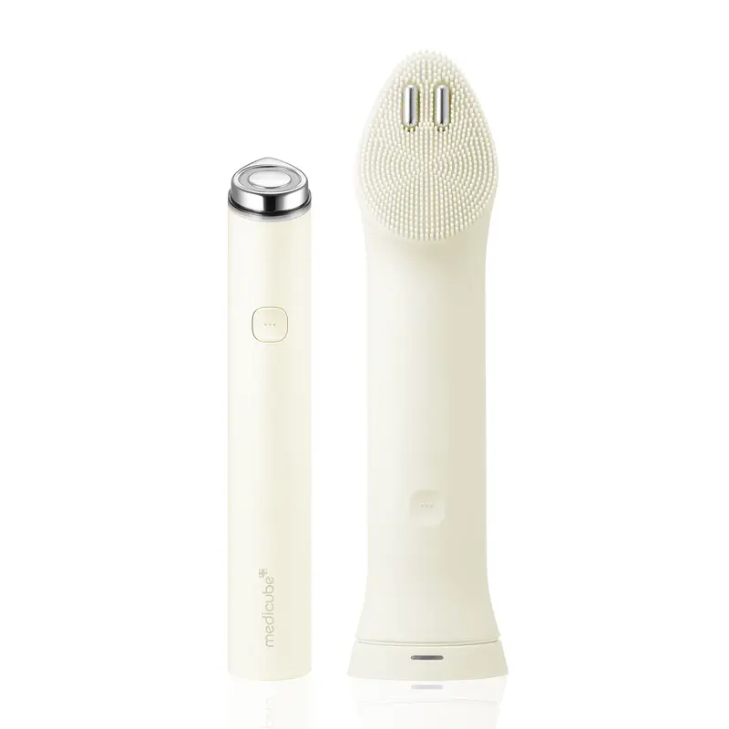 [NEW] [medicube] Booster Facial Cleansing Device - Pink / Beige ㅣMini Booster Pro Plus + Booster Facial Cleansing Device HeadㅣK-beauty Facial Device for deep gentle cleansing, visible skin definition care & enhanced skincare absorption
