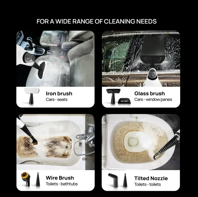 [Deep Spring Clean] 2026 Pressurized Handheld Multi-Surface Natural Steam Cleaner with 12 pcs Accessories Powerful, Chemical-Free, Steamer for Home And Car, Cleaning Washing Machine, Air Conditioner, Kitchen, Summerclean Appliances Tool Household