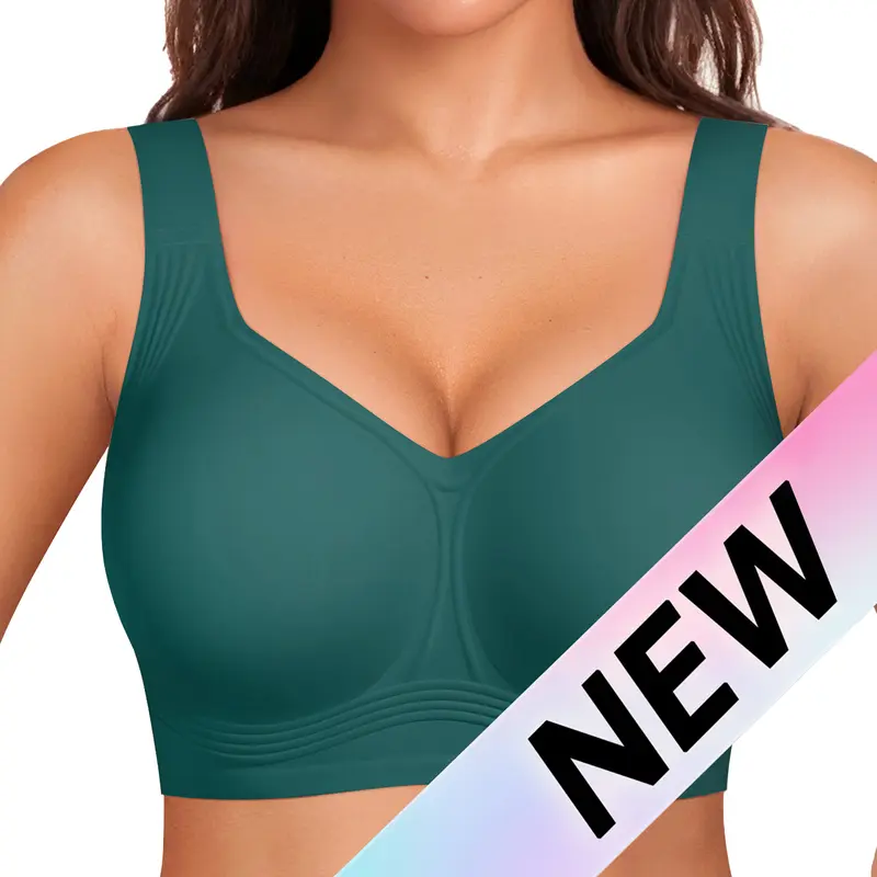 OEAK Women Jelly Bras Wirefree Full Coverage No Underwire Everyday Bras Comfortable Wireless Padded Tshirt Bra