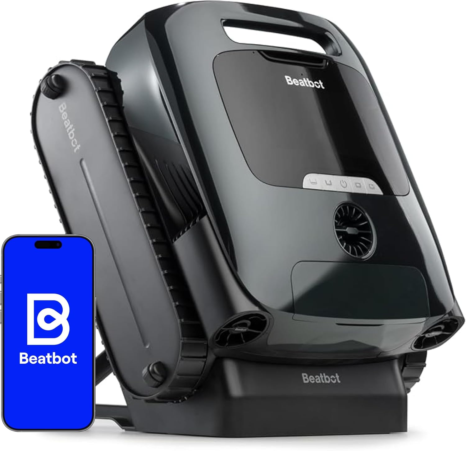 Beatbot AquaSense 2 Pro Cordless Robotic Pool Cleaner, Unmatched 5-in-1 Cleaning, Surface Parking, Skimmer with APP Control, Water Clarification, for Pools up to 3,875 Sq.ft – Obsidian